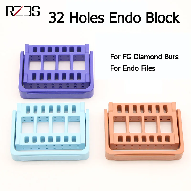 

RZ3S 32 holes endo block for dental FG 1.6mm bur and endodontic files Protaper 135 degree sterilization avalibale
