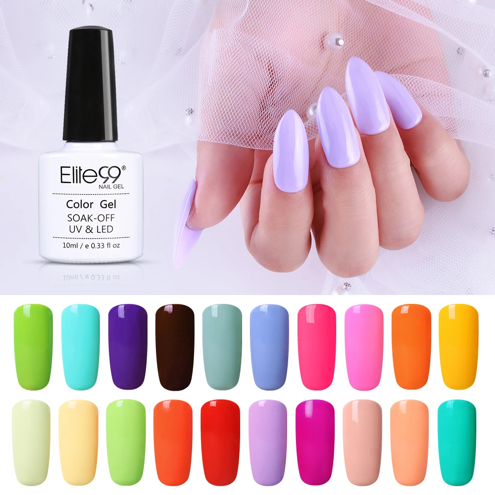 

Elite99 Macaron Gel Nail Polish 10ml UV Gel Varnish 6pcs/set For Manicure Vernis Soak Off Nails Reinforce Nail Hybrid Lacquer