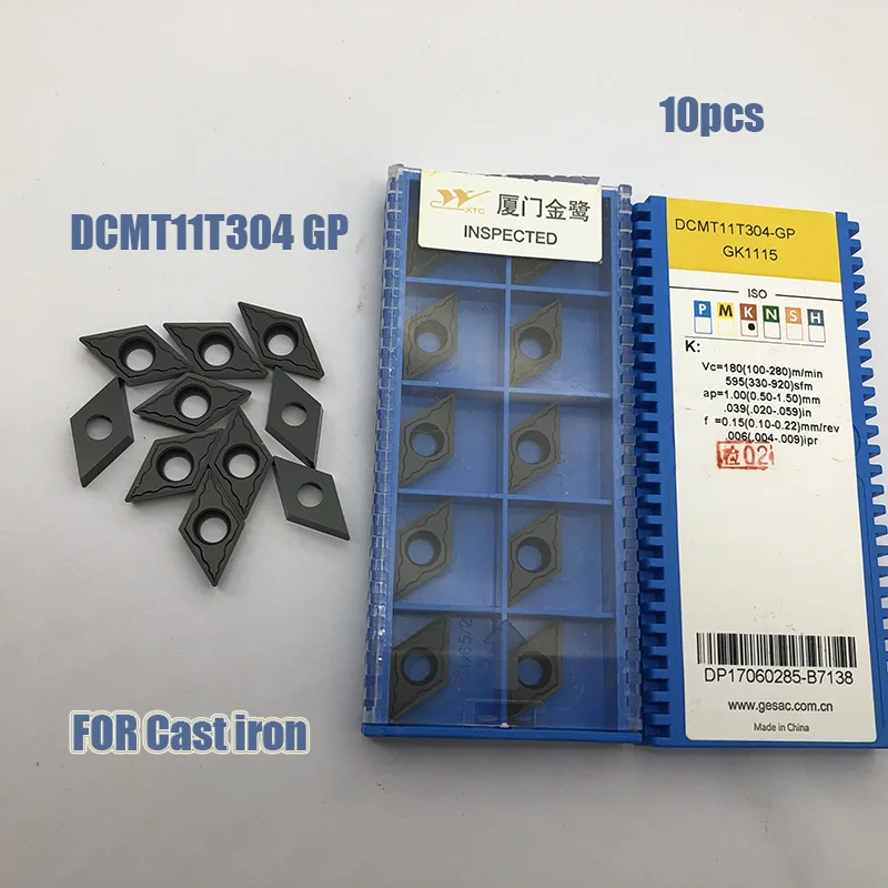 10PCS DCMT11T304-GP  External Turning Tools Carbide inserts Cutting Tool Lathe cutter turning tools  CAST IRON live center for wood lathe