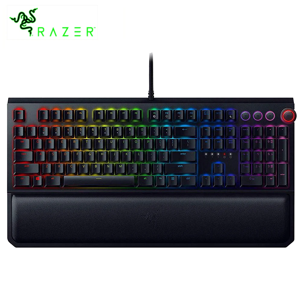 

Razer BlackWidow Elite RGB Gaming Mechanical Keyboard Green Switches With Dedicated Media Controls Wrist Rest For PC Gamer