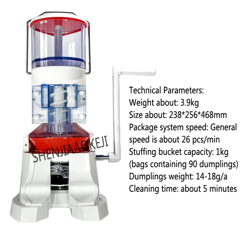 Ручная Клецка машина WJ-18 микро вертикальная рукоятка машина для приготовления клецки Бытовая Клецка производитель упаковки машина 14-18 г