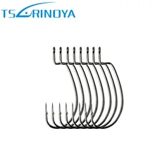 16 шт. Tsurinoya 1#, 1/0#, 2/0# Тройной Крючок углерода сталь широкий живот кривошипно рыболовный крючок для мягкой приманки Рыбалка снасти