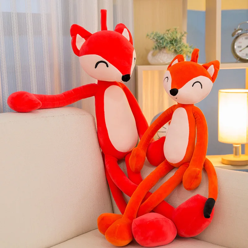 

2 Colors 65-160cm Cartoon Fox Stuffed Plush Toy Dolls for Girls Good Quality Red Fox Dolls Cartoon Large Fox Plush Toys Soft