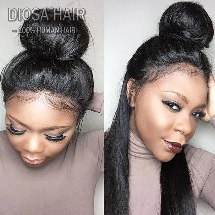 Silk Top Lace Front Wig Ponytail With Baby Hair For Black Women