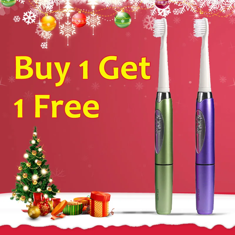 

Electric Sonic Toothbrush for Adult Battery Tooth brush 3 Replacement Brush Heads Timer Waterproof brush your teeth best Gift