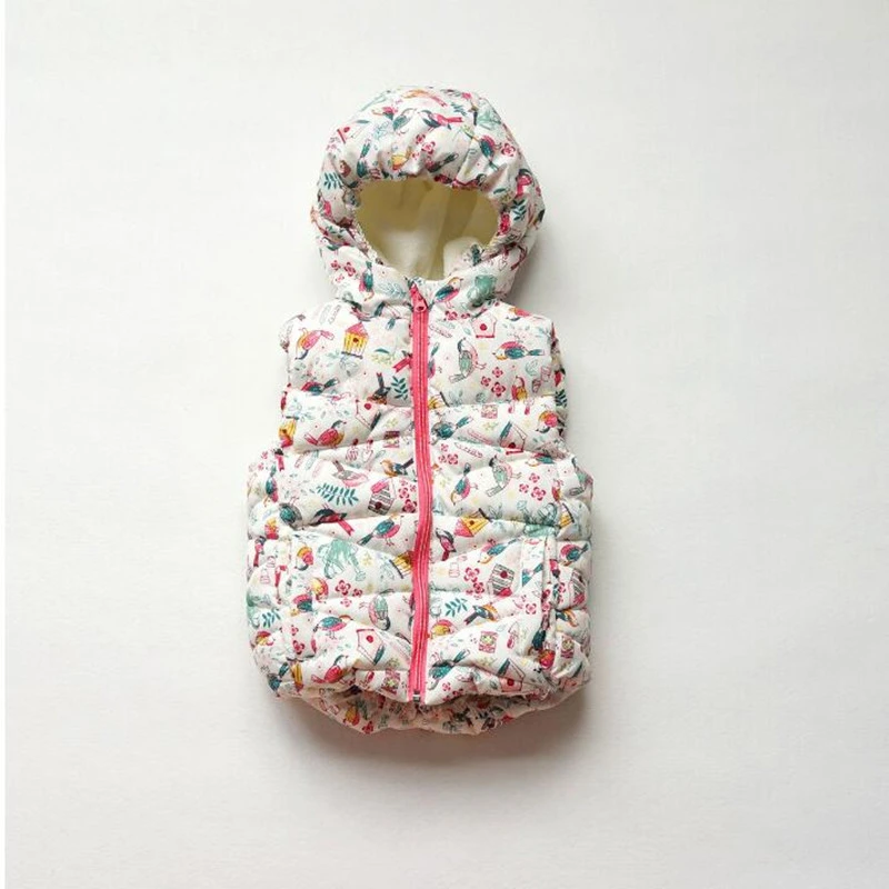 autumn spirng infant Baby Vest For Girls Vests cute Print Animal Birds