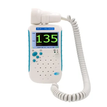 

ultrasound fetal doppler 2.0 MHz probe detect prenatal heart rate large LCD display FHR rechargeable battery