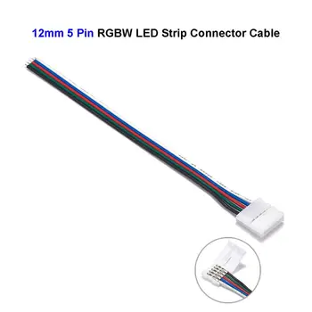 

5 Pin 5050 RGBW LED Strip Connectors Cable Power Electric Wires For 12mm 5050 RGBWW LED Strip Lights