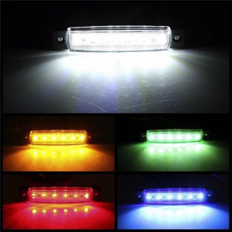 

Car External Lights LED 12-24V 6 SMD LED Auto Car Bus Truck Lorry Side Marker Indicator low Led Trailer Light Rear Side Lamp