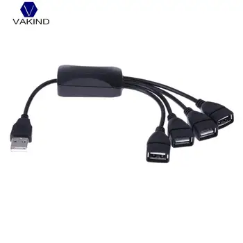 

4 Port USB 2.0 Splitter Extender Cable , USB Adapter Hub Connector Cable , DC 5V 500mA USB 2.0 Adapter for Notebook PC