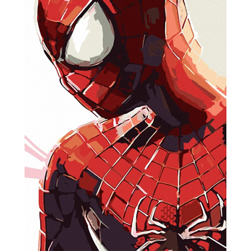

DIY Painting Avengers - Spiderman Digital Painting Frameless Pictures Painting By Numbers On Canvas Home Decoration 40X50CM