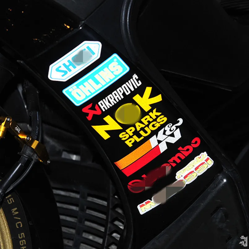 

Car Styling Decals 2 Sets Sponsor Suspension Motorcycle Side Body Stickers for AK Spark Plus Filter