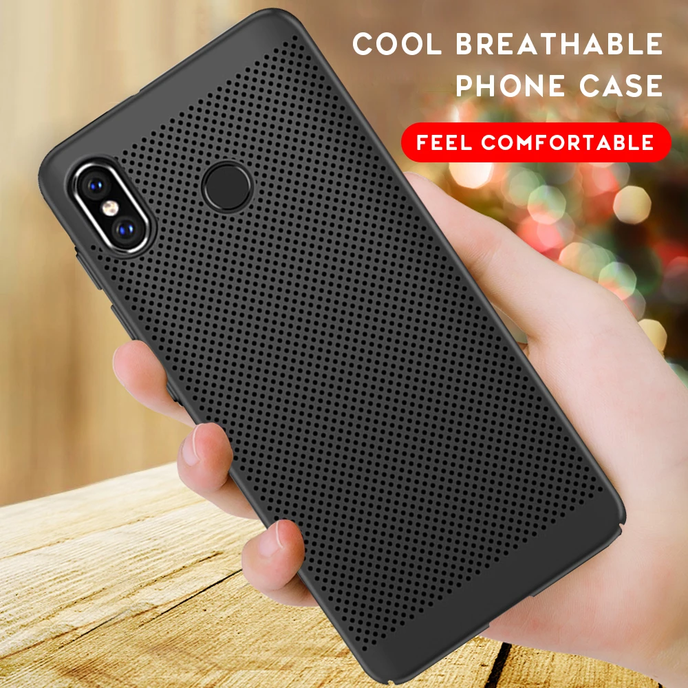 

Heat Dissipation Case For Xiaomi Redmi Note 7 6 Pro Ultra Thin Hollow Hard PC Protective Back Cover For Xiaomi Redmi 5 Plus 5A