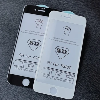 

1000pcs 5D Tempered Glass Curved Edge Full Cover Screen Protector for iPhone 11 Pro Max 6 6s 7 8 Plus XS XR MAX free DHL