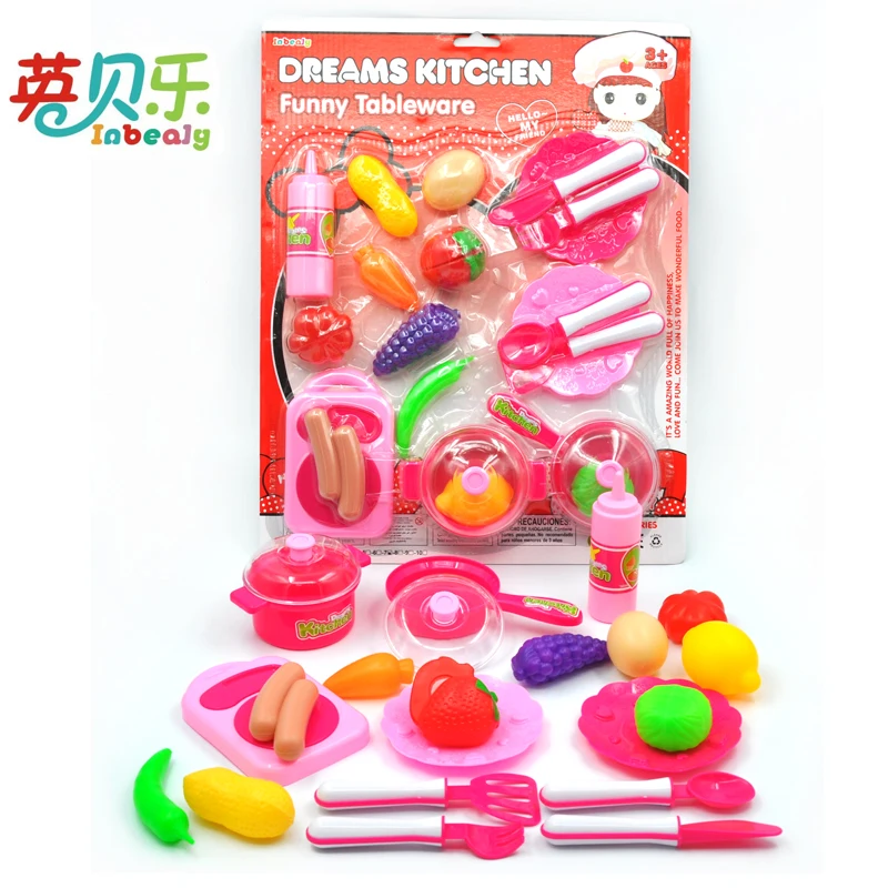 Inbeajy Children Kitchen Toys Set Baby Pretend Play Vegetables and Fruits Simulation Sucker | Игрушки и хобби