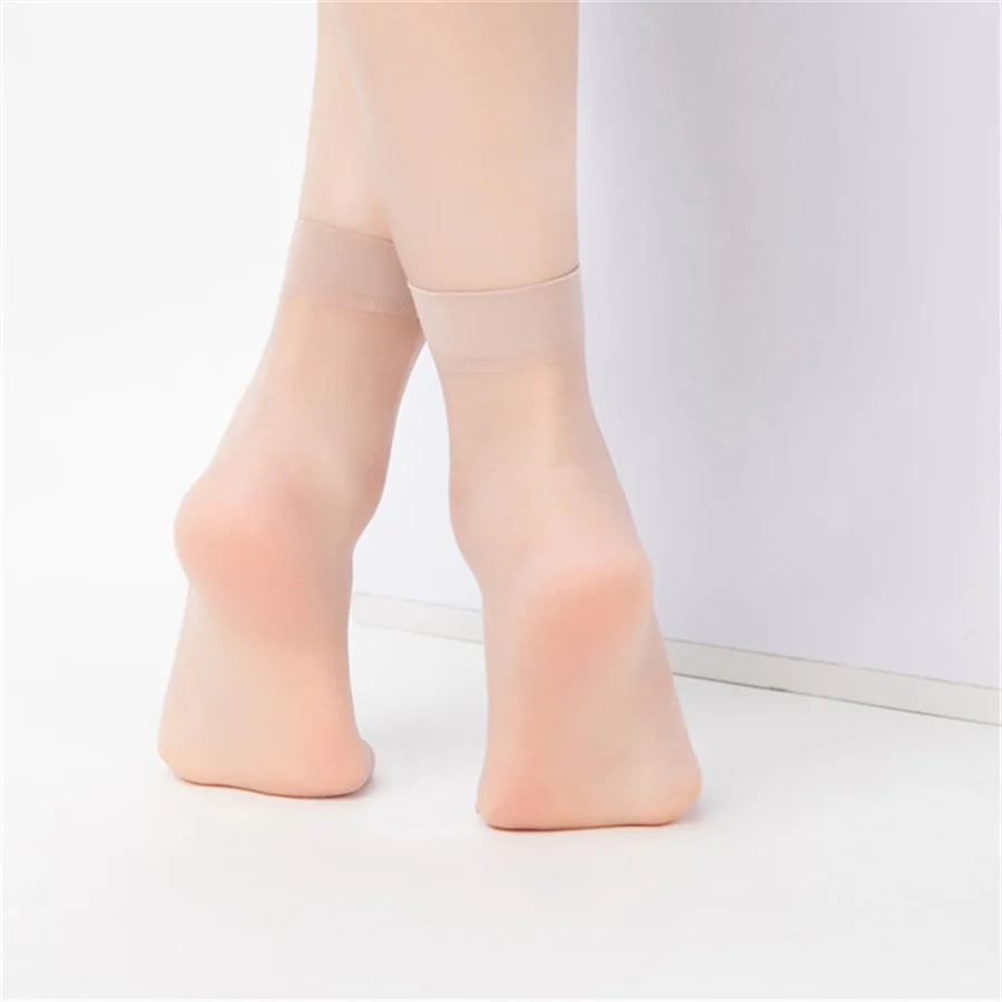 20 пар летних женских сексуальных дышащих носков, ультратонкие прозрачные модные высокие эластичные носки из нейлона