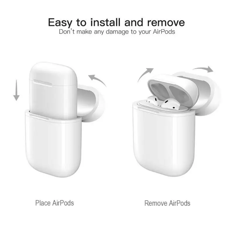 Bluetooth Wireless Earphone Charger Case For AirPod Wireless Charging Receiver Cover Compatible With Any Wireless Charger Bluetooth Wireless Earphone Charger Case For AirPod Wireless Charging Receiver Cover Compatible With Any Wireless Charger