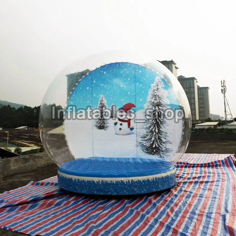 2 м/3 м/4 м Диаметр надувной снежный шар Человеческого Размера Снежный шар для Рождественского украшения популярная прозрачная фотостудия для людей внутри