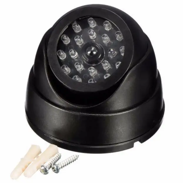 CCTV Fake Simulation Dummy Camera Home Surveillance Security Dome Mini Camera one Flashing LED Light Fake Camera Black CCTV Fake Simulation Dummy Camera Home Surveillance Security Dome Mini Camera one Flashing LED Light Fake Camera Black