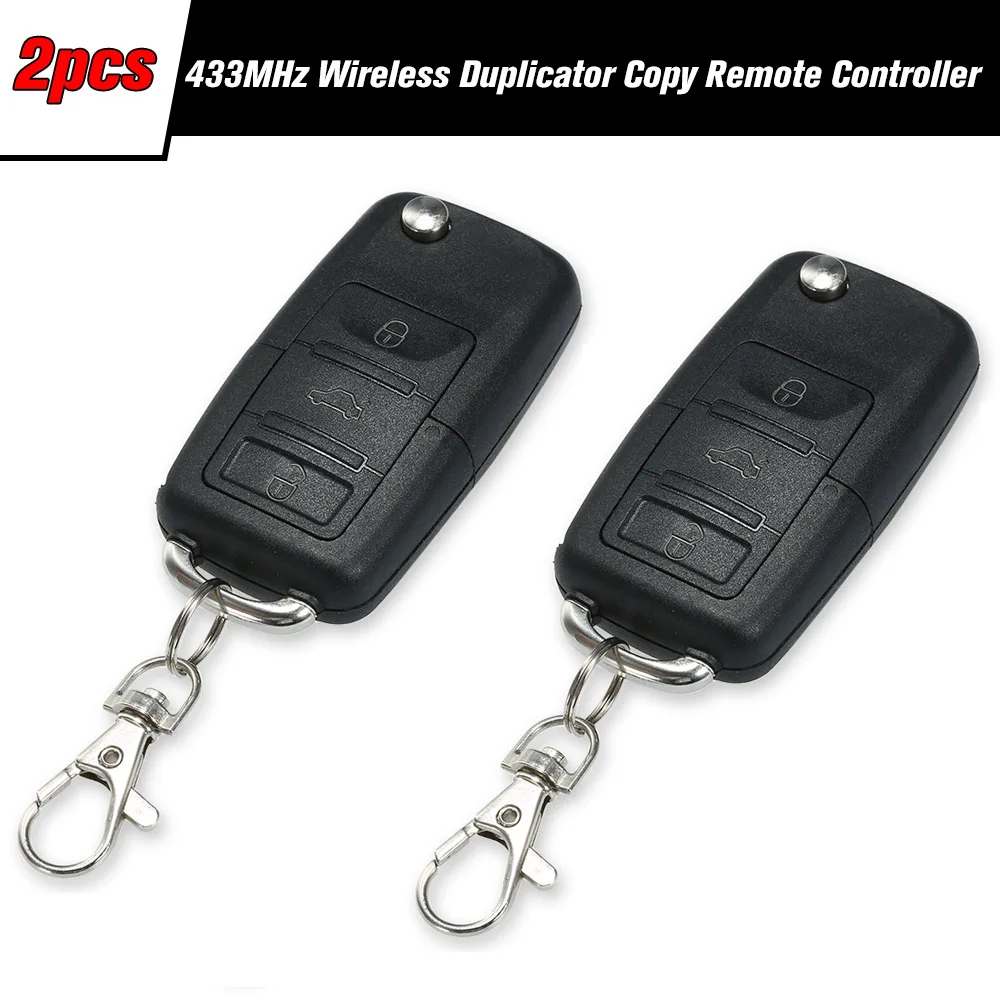 

433MHz Wireless Duplicator Copy Remote Controller Clone Remotes Copy Duplicator 3 Buttons For Gadgets Car Home Garage Black