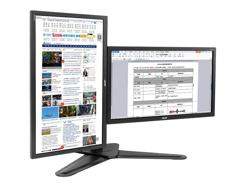 Suporte de Montagem Desktop Monitor Duplo Braço Movimento Completo Led Lcd Computador Expositor Max. Loading 10kgs Cada Cabeça D2d 10 -30 - Imagem 3