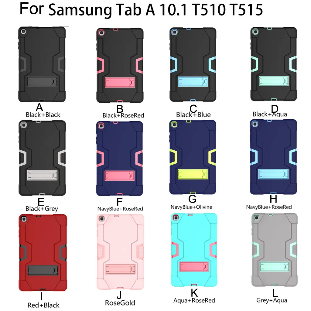 

Protection Case Cover For Samsung Galaxy Tab A 10.1 T510 T515 2019 Tablet Stand Rugged Hard Cover Case Tablet Cases Covers