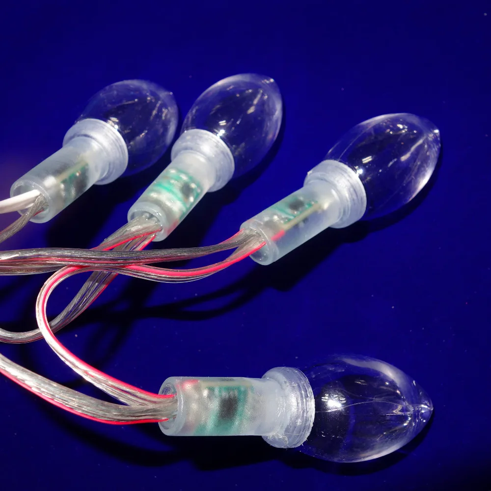 50 узлов адресная RGB C9 DC12V WS2811 Светодиодная Рождественская Пиксельная