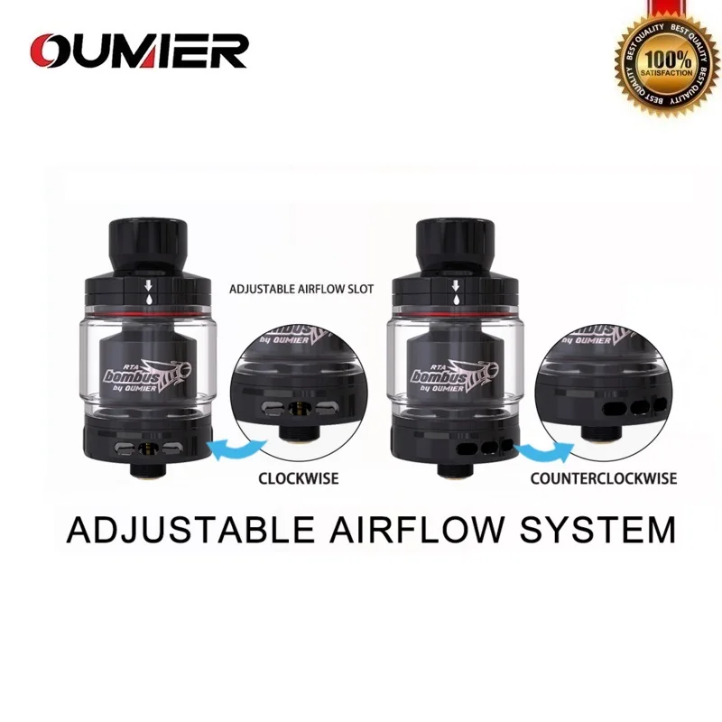 Атомайзер для электронных сигарет оригинал OUMIER BOMBUS RTA Vape Tank 510 наполнитель сверху