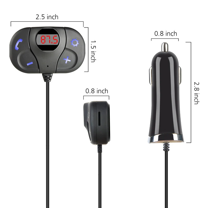 ANLUD FM передатчик Bluetooth автомобильный комплект громкой связи Вызов TF карта Mp3 музыкальный плеер USB зарядное устройство магнитный автомобильный fm-передатчик модулятор