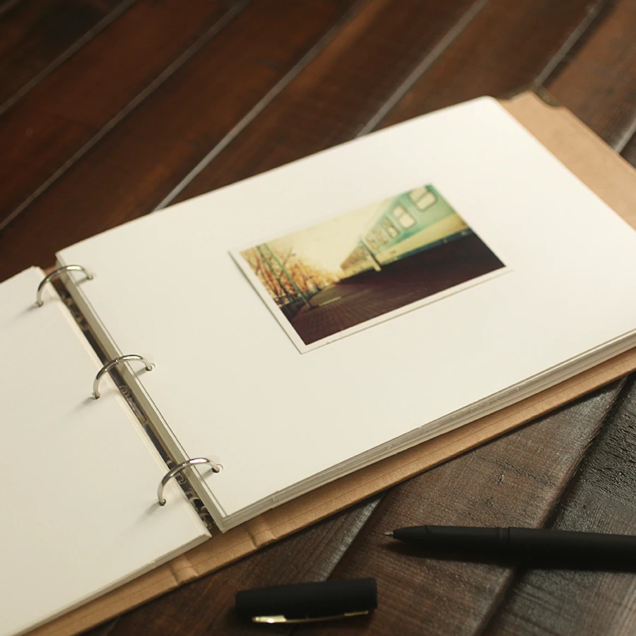 Horizontal-Craft-Inside-Wire-Binding-Loose-Leaf-Sticky-Type-Handmade-DIY-Menu-Album-Graffiti-Book-Children