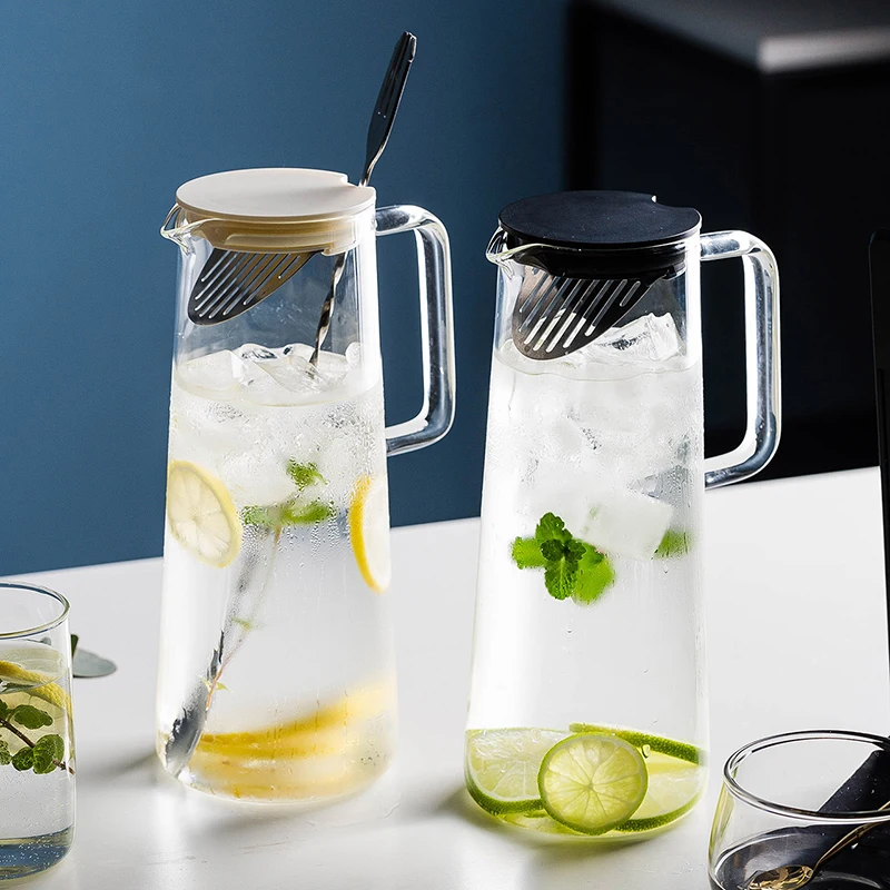 MDZF SWEETHOME 56 Oz стеклянный кувшин для воды с ситечком из нержавеющей стали сок чай со