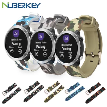 

Camouflage Soft Silicone Band For Garmin Vivoactive 3 HR / Venu Move 3 Luxe Smart Watch Sport Strap For Forerunner 645 Bracelet