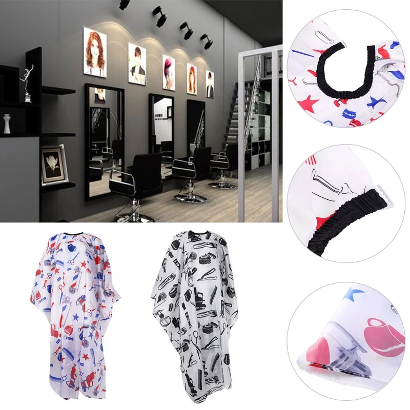 

Professional Barber Cape Haircutting Salon Print Apron Waterproof Anti-static