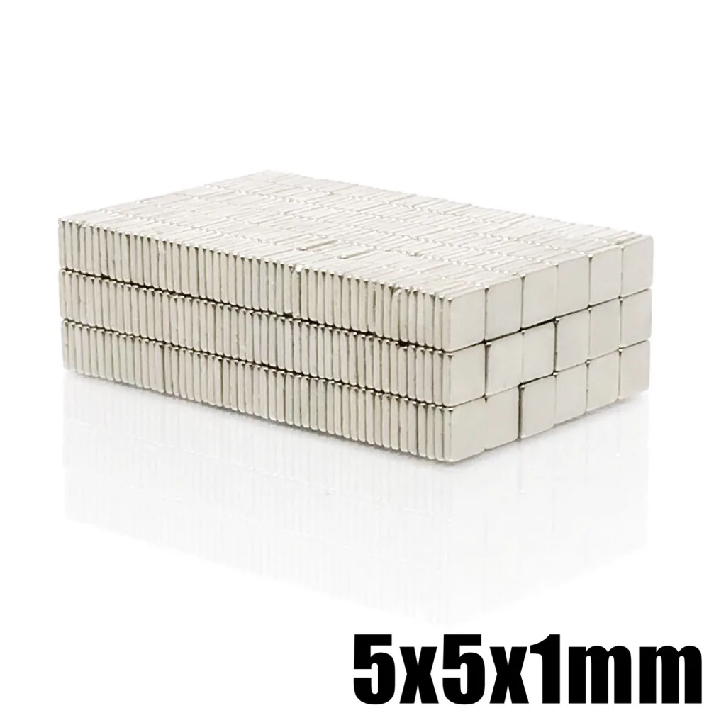

10/20/50/100pcs/lot magnet 5x5x1 N35 Strong Square NdFeB Rare Earth Magnet 5*5*1 Neodymium Magnets 5x5x1mm 5*5*1mm