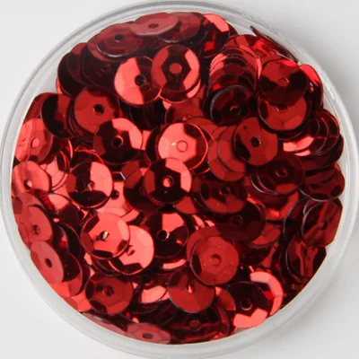 

3000pcs/lot (30g) Red color 6mm Facetedt round loose sequins Paillettes sewing Wedding craft DIY Good quality Free Shipping