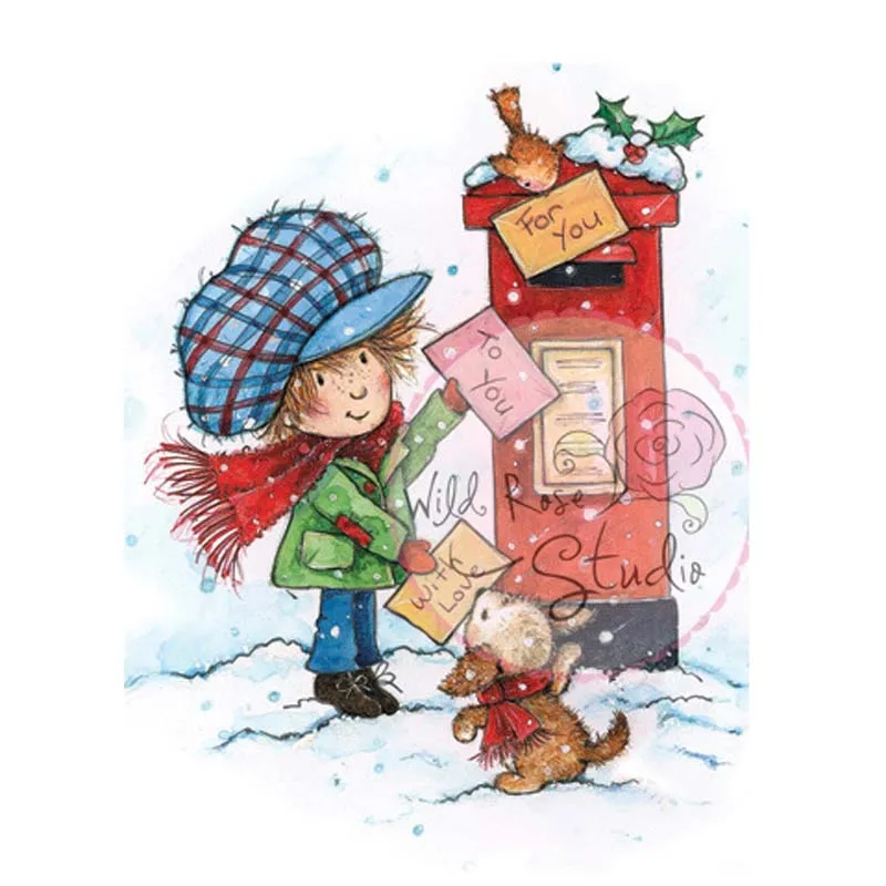 

2019 new Transparent Clear Silicone Stamp Set for DIY Scrapbooking/Photo Album Card Making Decorative Christmas Boy Letter