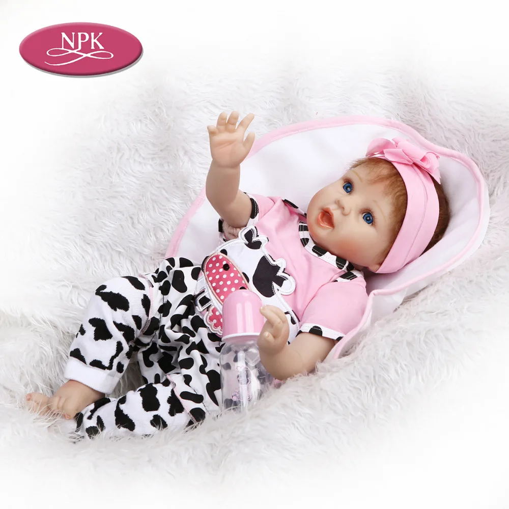 NPK 55CM Reborn Baby DOll Silicone New Born Baby Doll Bebe Reborn Menina 2018 Fashion Children Gift For Kids Princess Bonecas (6)