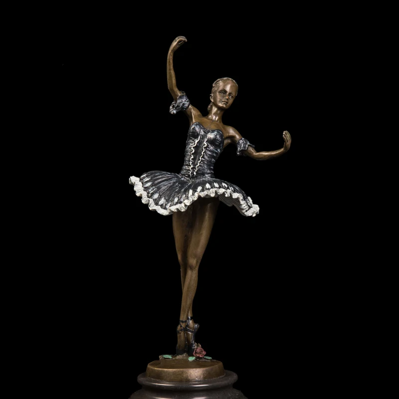 

Arts Crafts Copper Modern Ballerina Dancer figure statues sculpture for home modern dancer Sculpture Ballet Figurine ballerina