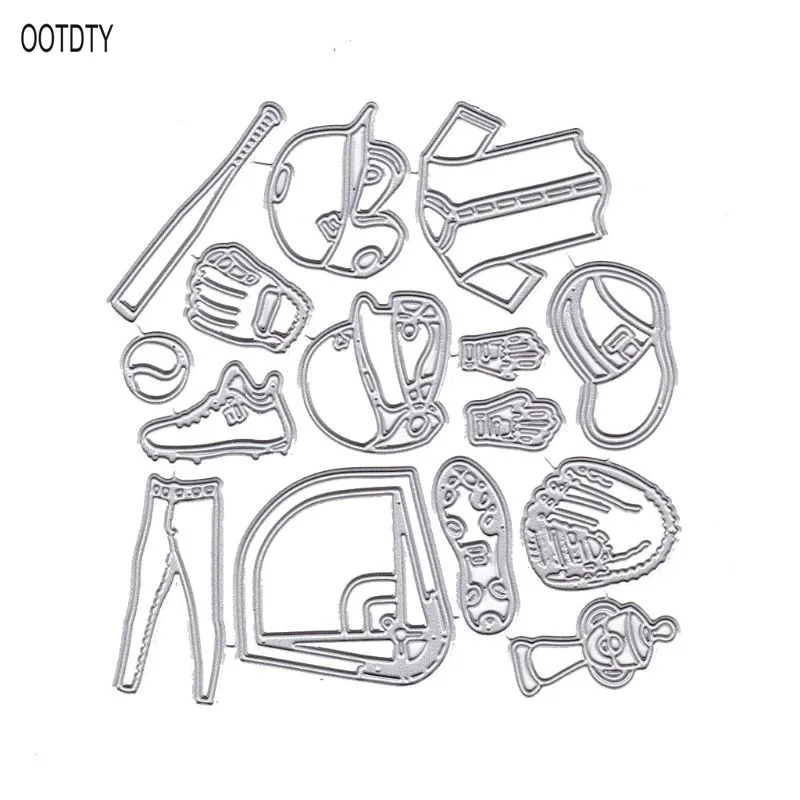 

Baseball Uniform Metal Cutting Dies Stencil DIY Scrapbooking Album Stamp Paper Card Embossing Crafts Decor OOTDTY