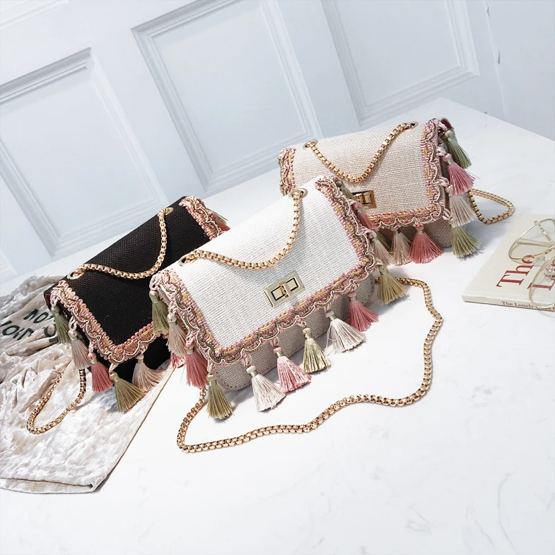 SUNNY SHOP Boho сумка через плечо с бахромой высокого качества Женская мода 2018 мини