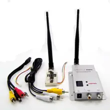 Só transmissor 44g FPV 1.2G 1.3G 1000 mW 4Ch Transmissor Sem Fio Receptor de 12 Canais Kit Profissional para RC zangão QAV250