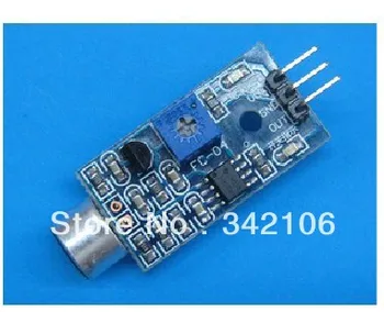 

Free Shipping!!! 10pcs Sound sensor module / voice detection module whistle voice switch module output high and low DIY sensor