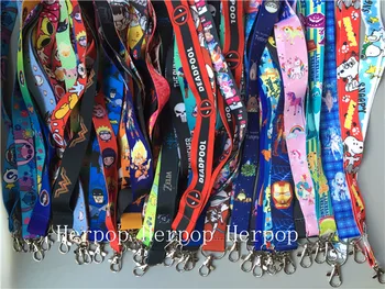

1000Pcs Japanese anime mix cartoon women kids lovely Neck Straps Lanyards Mobile Phone,ID Card,Key chain kids party gifts K-09