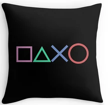 Customized Hot Sale Luxury Printing Custom Playstation Buttons Funny Vintage Style Square Pillowcase Throw Pillow cover