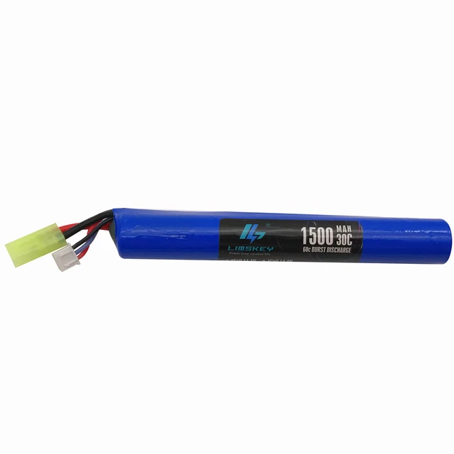 Limskey Power gub battery 2S 18650 Airsoft Battery 7.4V 1500MAH 30C AKKU Mini Airsoft toys Gun Battery model parts