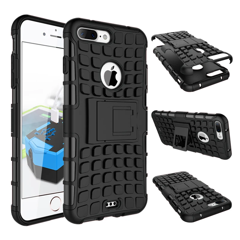 5.5 дюймов Для iPhone 7 Plus Case Hybrid Dual Heavy Duty ударопрочный Броня Корпуса Крышка корпуса