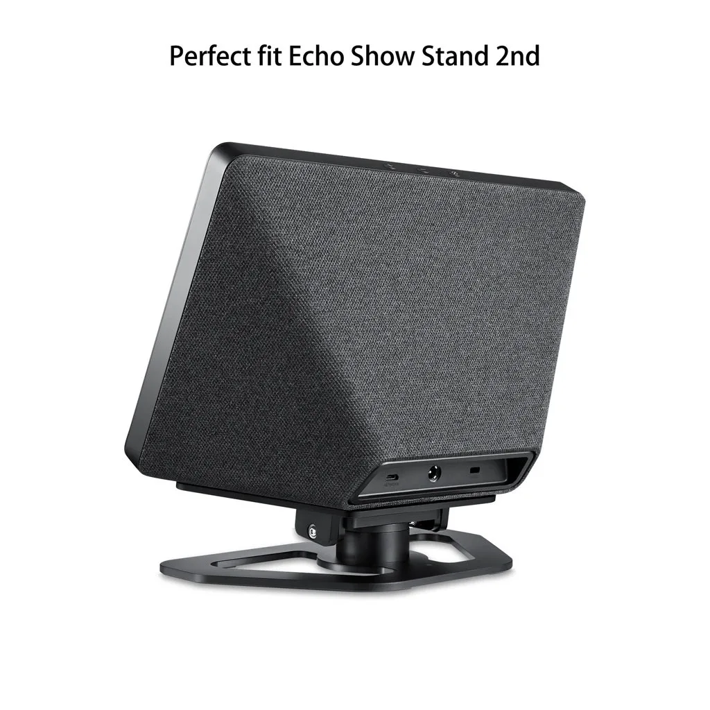 

BINMER Aluminum Stand Holder For Amazon Echo Show Stand 2nd Generation Horizontal 360 Rotation Tilt Stand With Precision Bearing