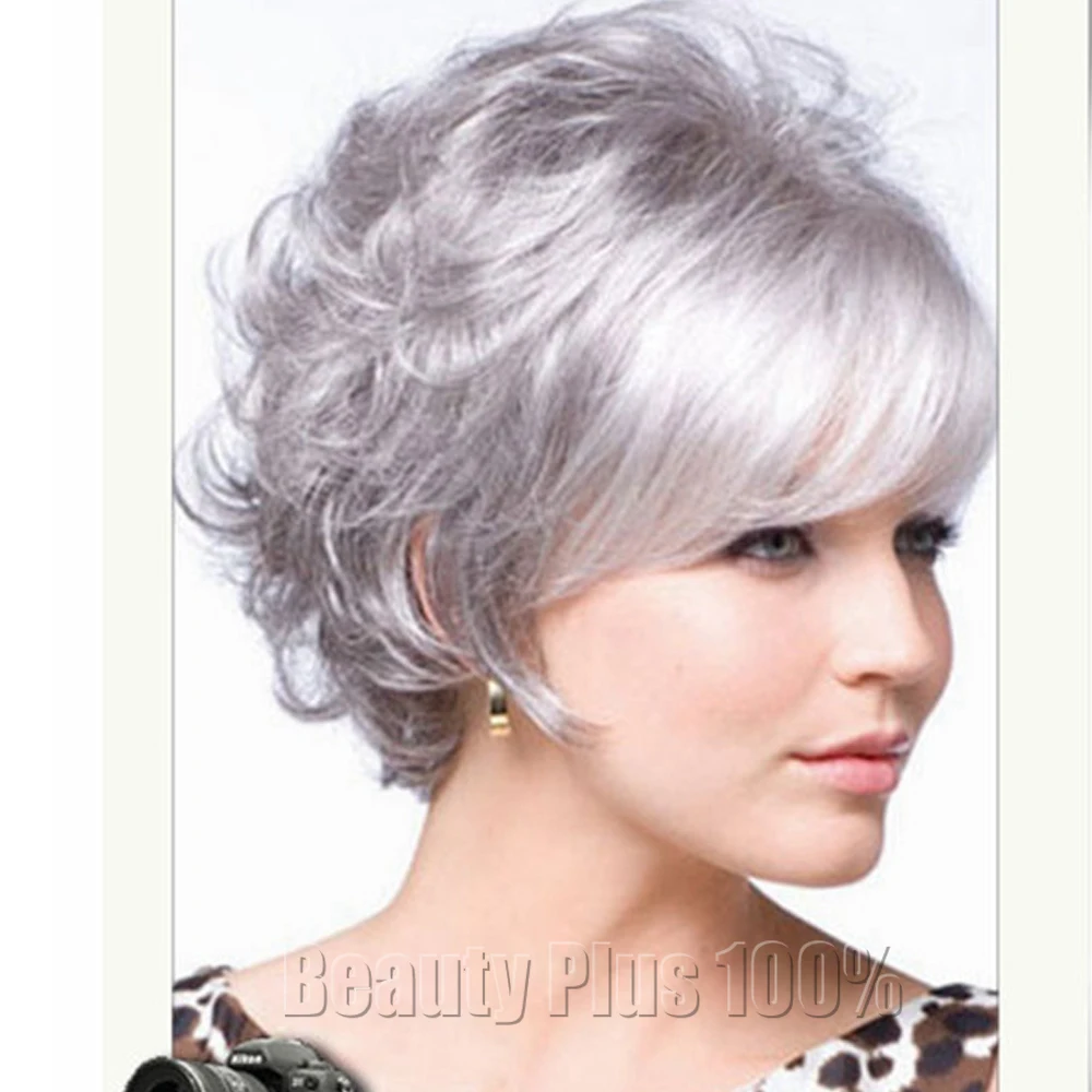 2016 Very Short Hairstyles For Older Women Synthetic Curly Hair