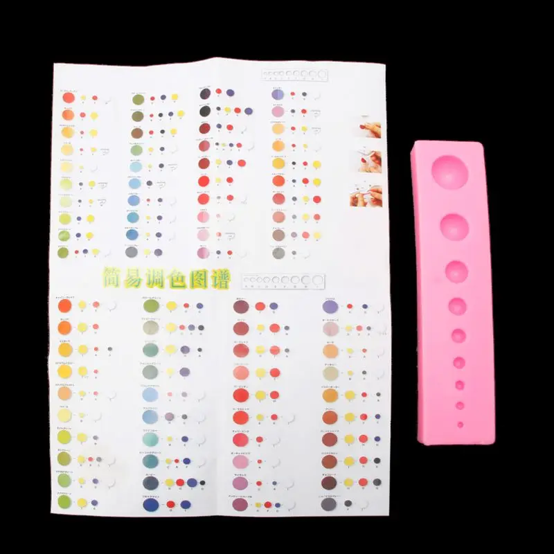 

1 Set Resin Color Tone Silicone Palettes Color Match Map Resin Jewelry Tools Kit