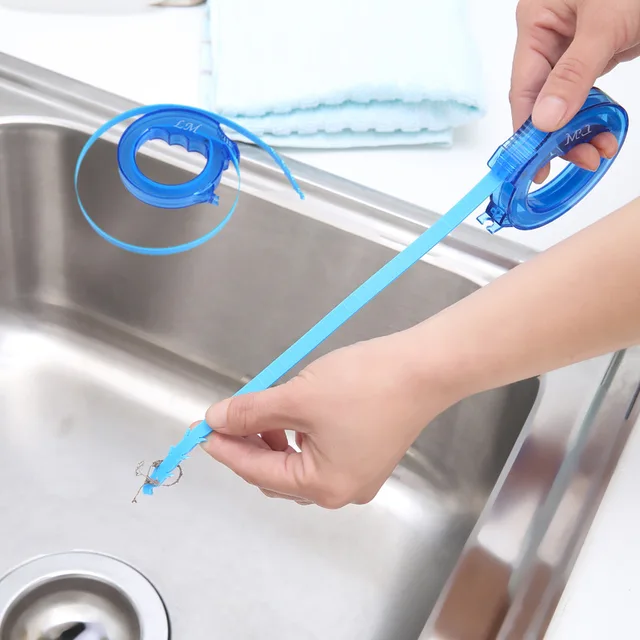 43 cm Portable Stretched Practical Plastic Drain Pipe Cleaner Sink Plumbing Cleaning Tool Gadget